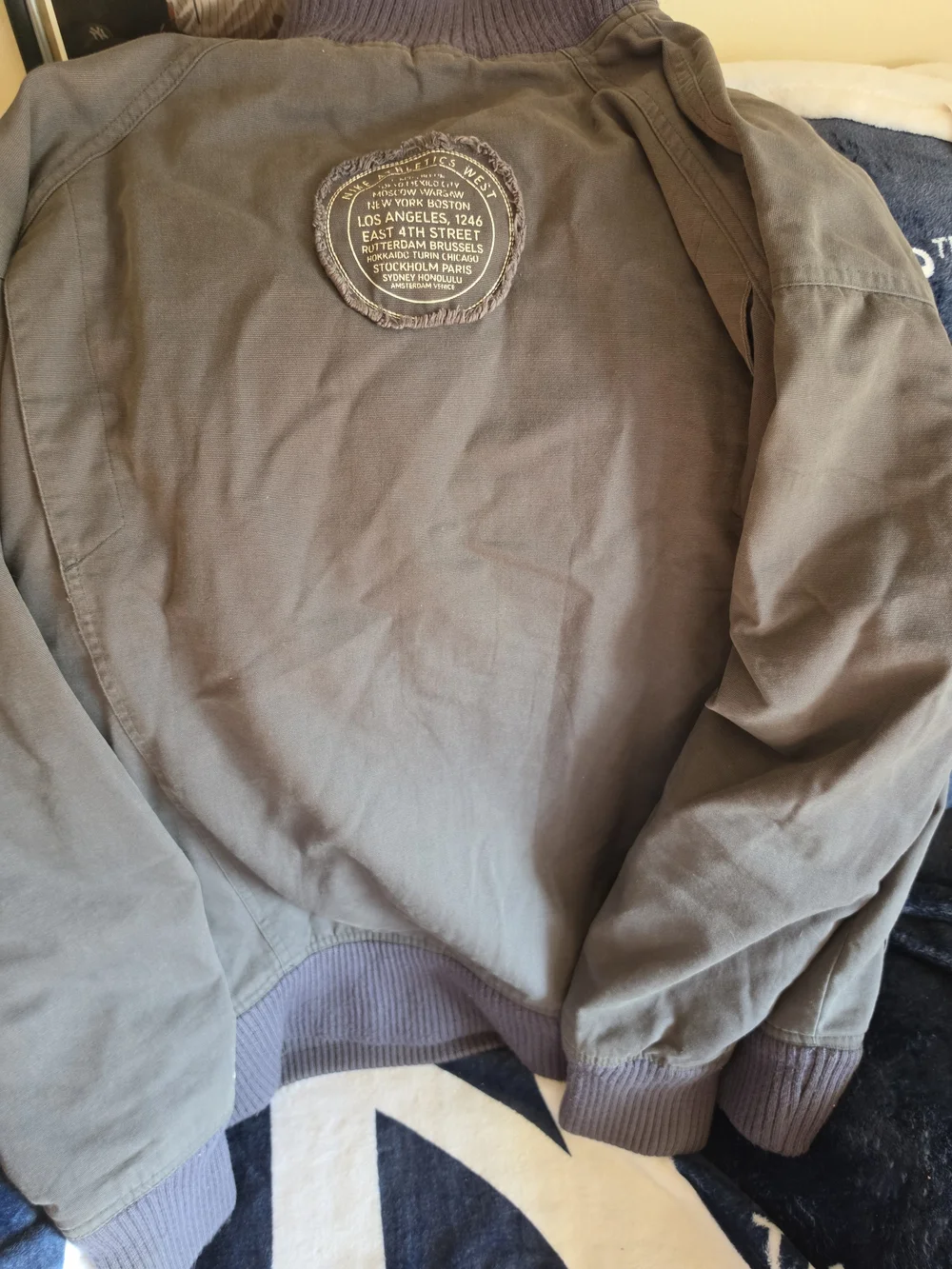 Nike Men's Taupe Utility Performance Jacket with Purple Trim